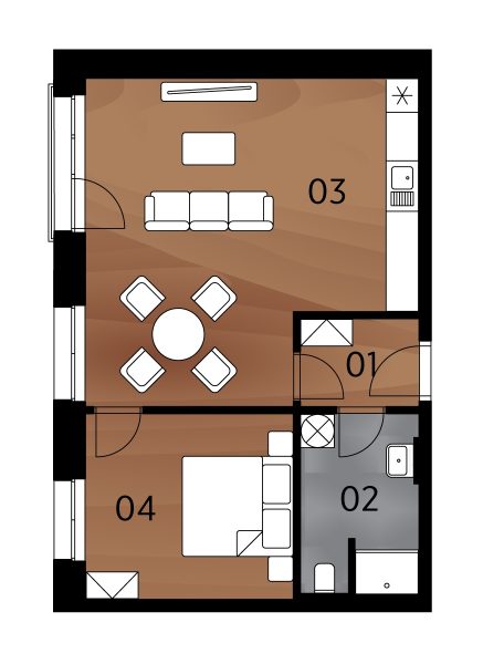 Rezidence Arménská - Půdorys BJ1.10