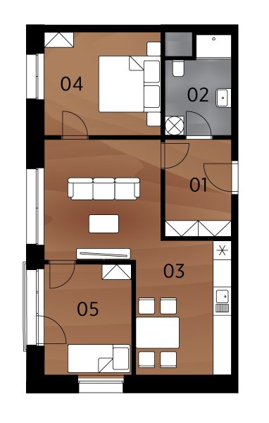 Rezidence Arménská - Půdorys BJ1.13