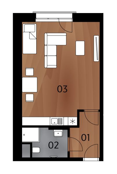 Rezidence Arménská - Půdorys BJ1.14