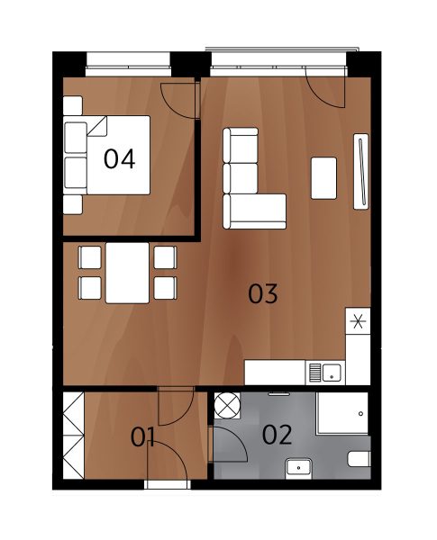 Rezidence Arménská - Půdorys BJ1.21