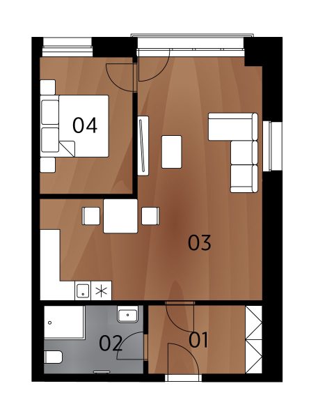 Rezidence Arménská - Půdorys BJ1.25