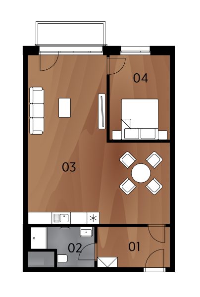 Rezidence Arménská - Půdorys BJ2.23