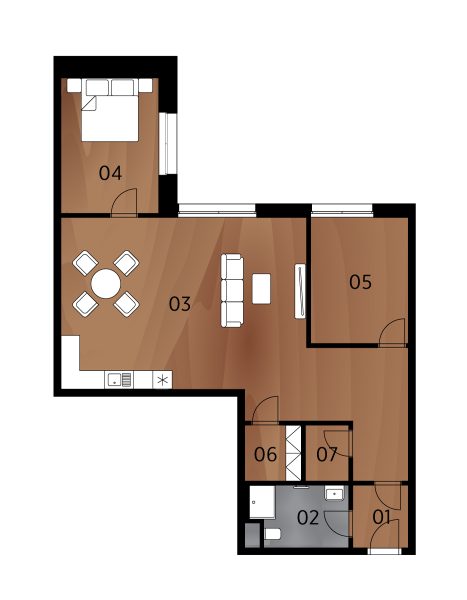 Rezidence Arménská - Půdorys BJ2.26